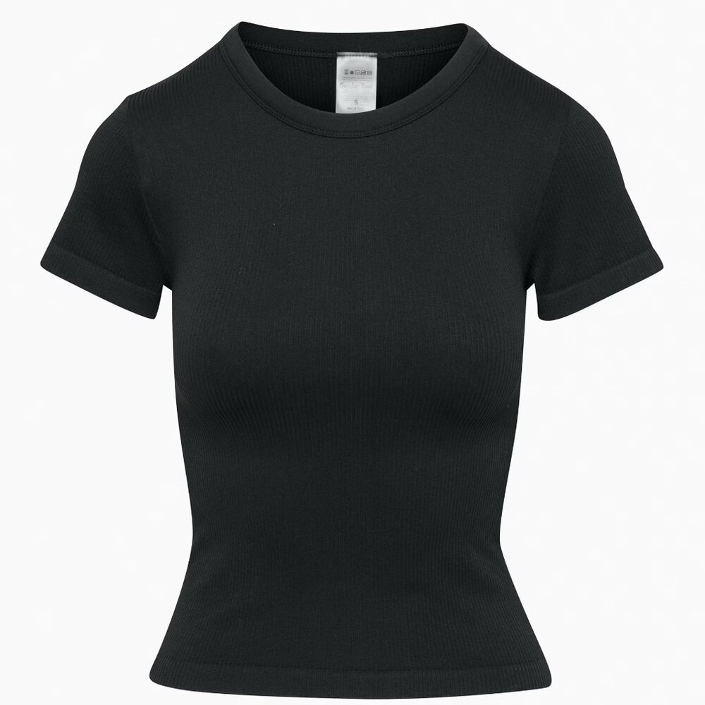 Aritzia Seamless Sinchseamless™ rib willow t-shirt black